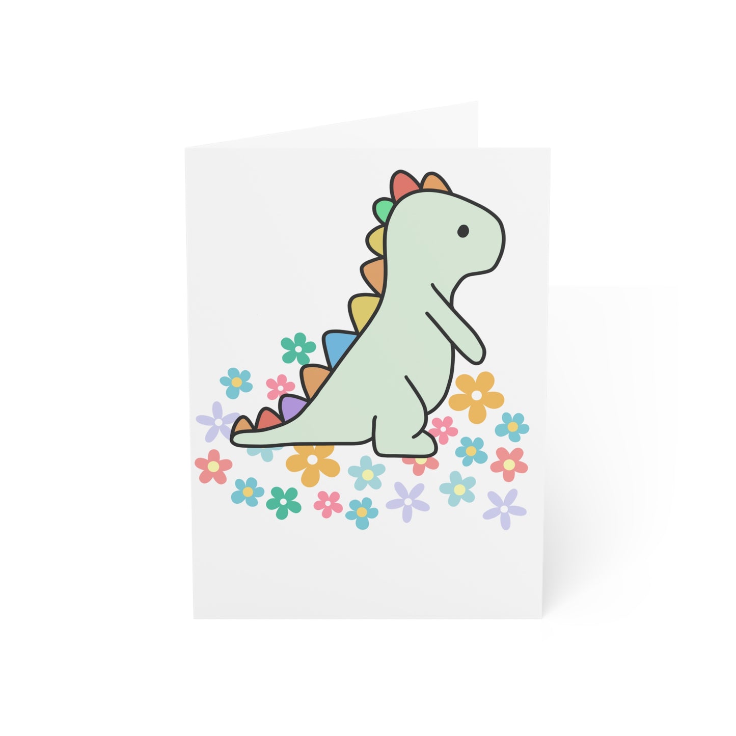 Dinosaur Collection - Smelling the Flowers Notecard