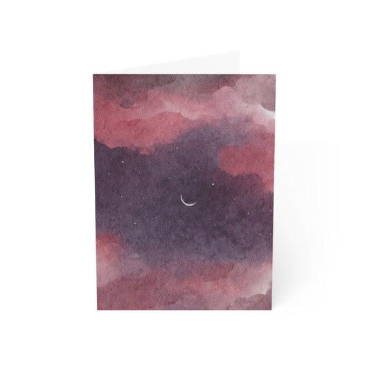 Space Watercolor Greeting Cards, v5